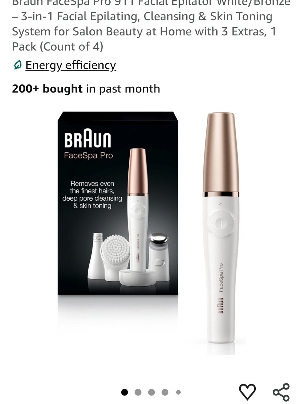 FaceSpa Pro Facial Epilator & Cleansing System — White with Rose Gold